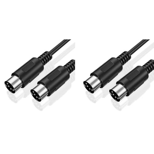 ZORBES® MIDI Cable 3.3 Feet Male to Male 5-Pin Compatible with Keyboard Synth Rack Sampler External Sound Card Source and Other Music Gear 2PCS ZORBES® MIDI Cable 3.3 Feet Male to Male 5-Pin Compatible with Keyboard Synth Rack Sampler External Sound Card Source and Other Music Gear 2PCS